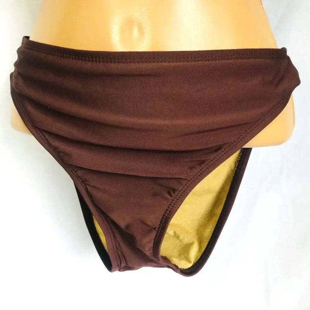 Bikini Set Coco Reef Top 36D 38D Zebra Athena Bottom 10 Swimwear Brown Animal - Picture 6 of 12